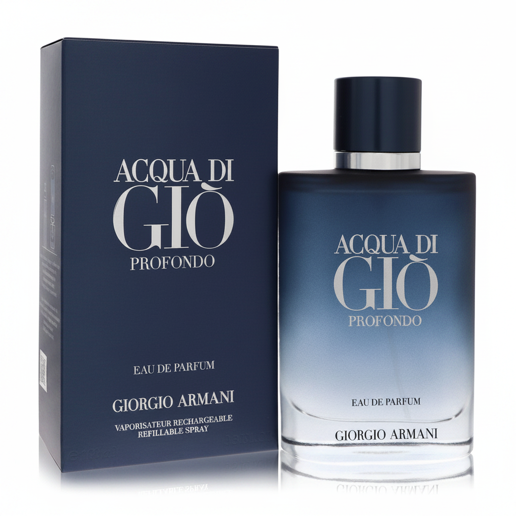 Acqua Di Gio Profondo by Giorgio Armani Eau De Parfum Spray Refillable 3.3 oz for Men