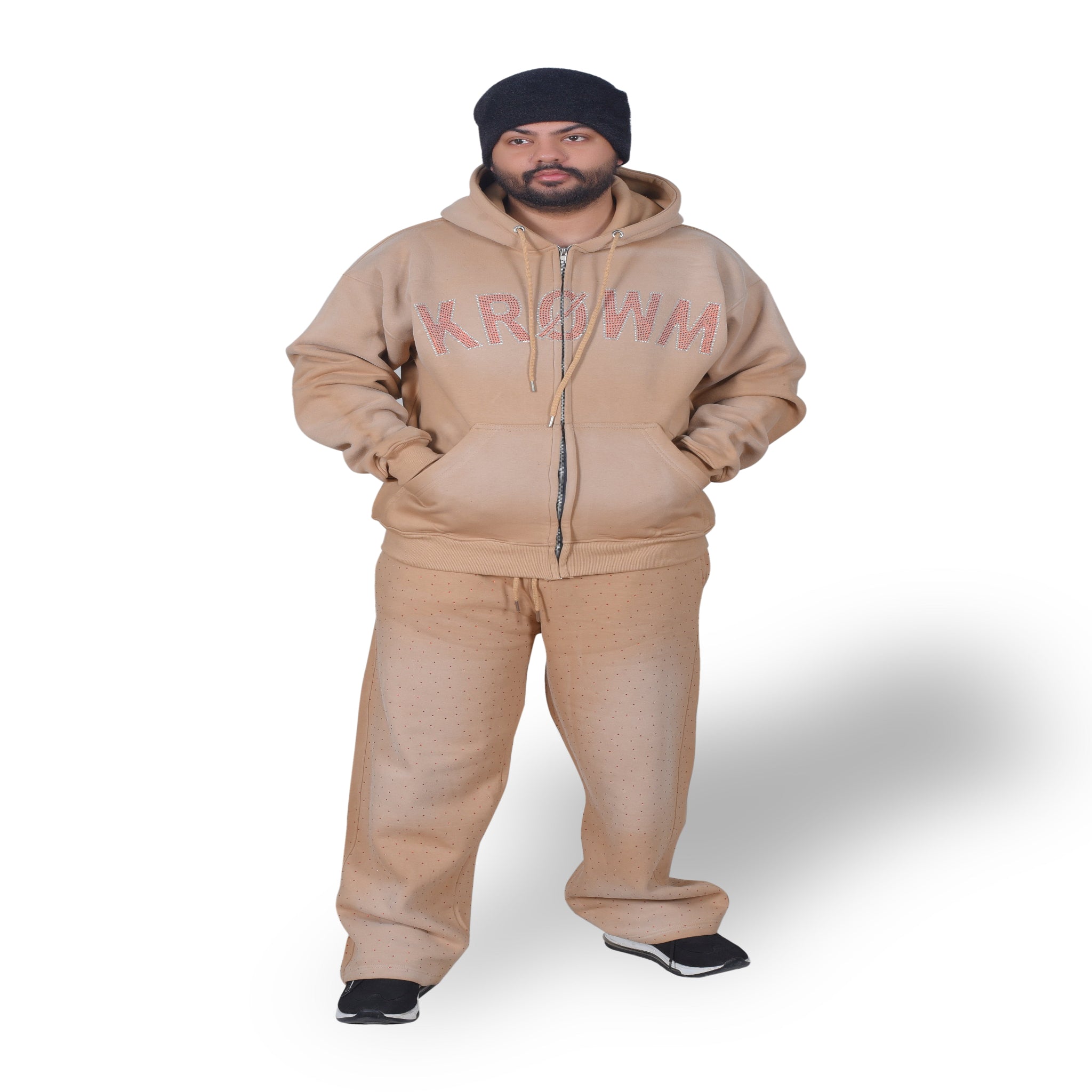 Men’s Urban Streetwear Two-Piece Tracksuit – Rhinestons