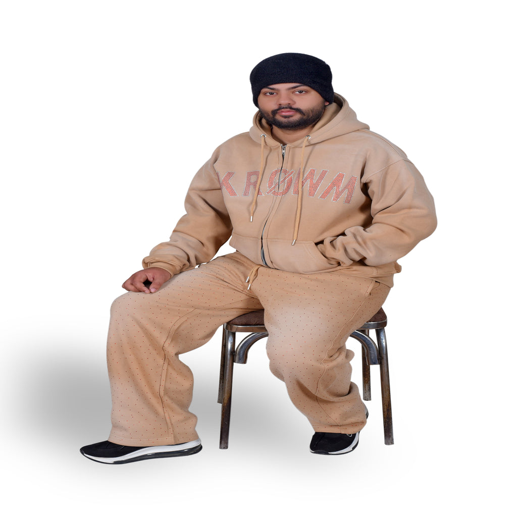 Men’s Urban Streetwear Two-Piece Tracksuit – Rhinestons