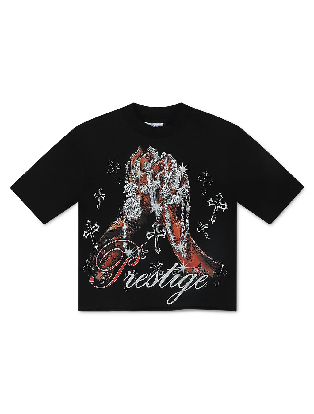 Prestige Chains Cropped Tee - Black