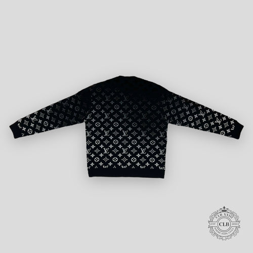 Louis Vuitton Gradient Monogram Fil Coupe Crewneck in Black