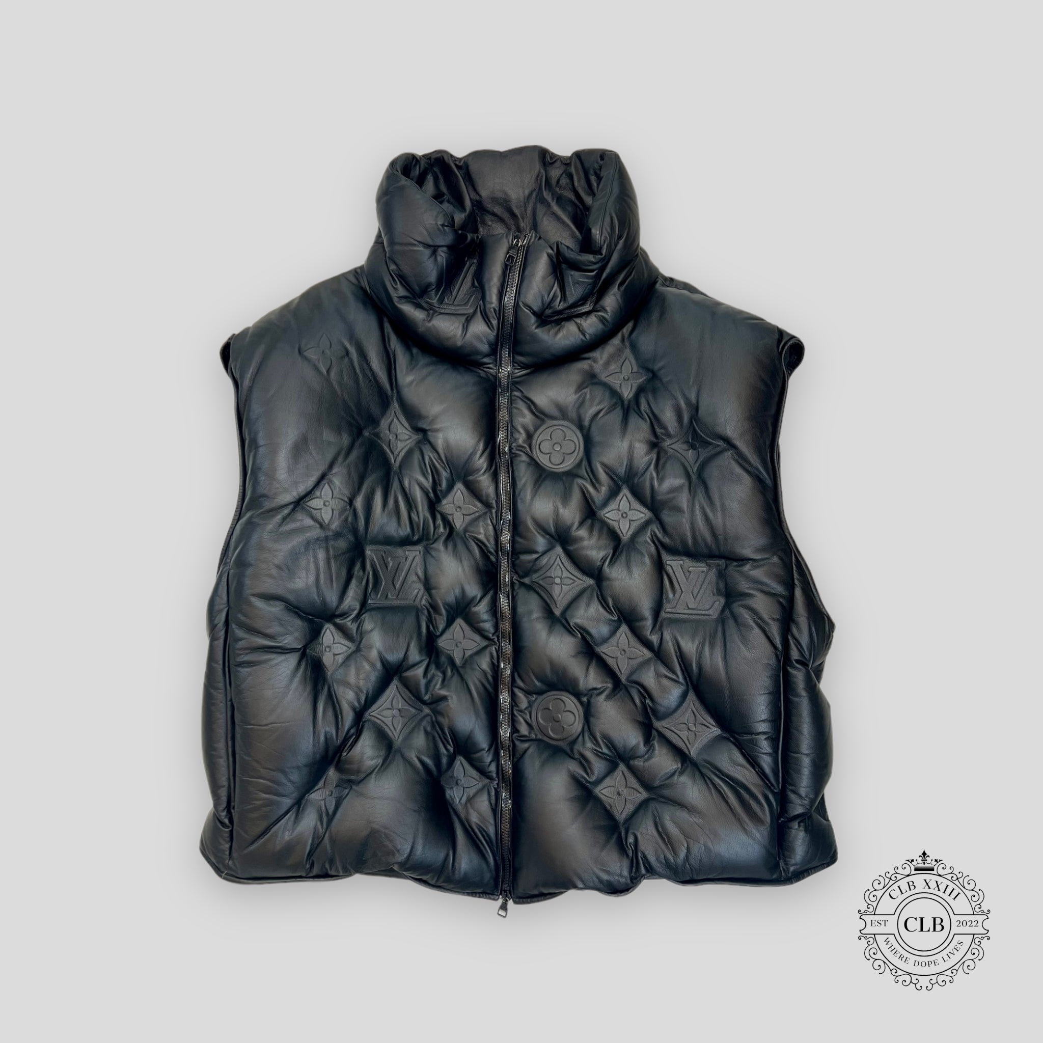 Louis Vuitton Embossed Boyhood Puffer Leather Vest