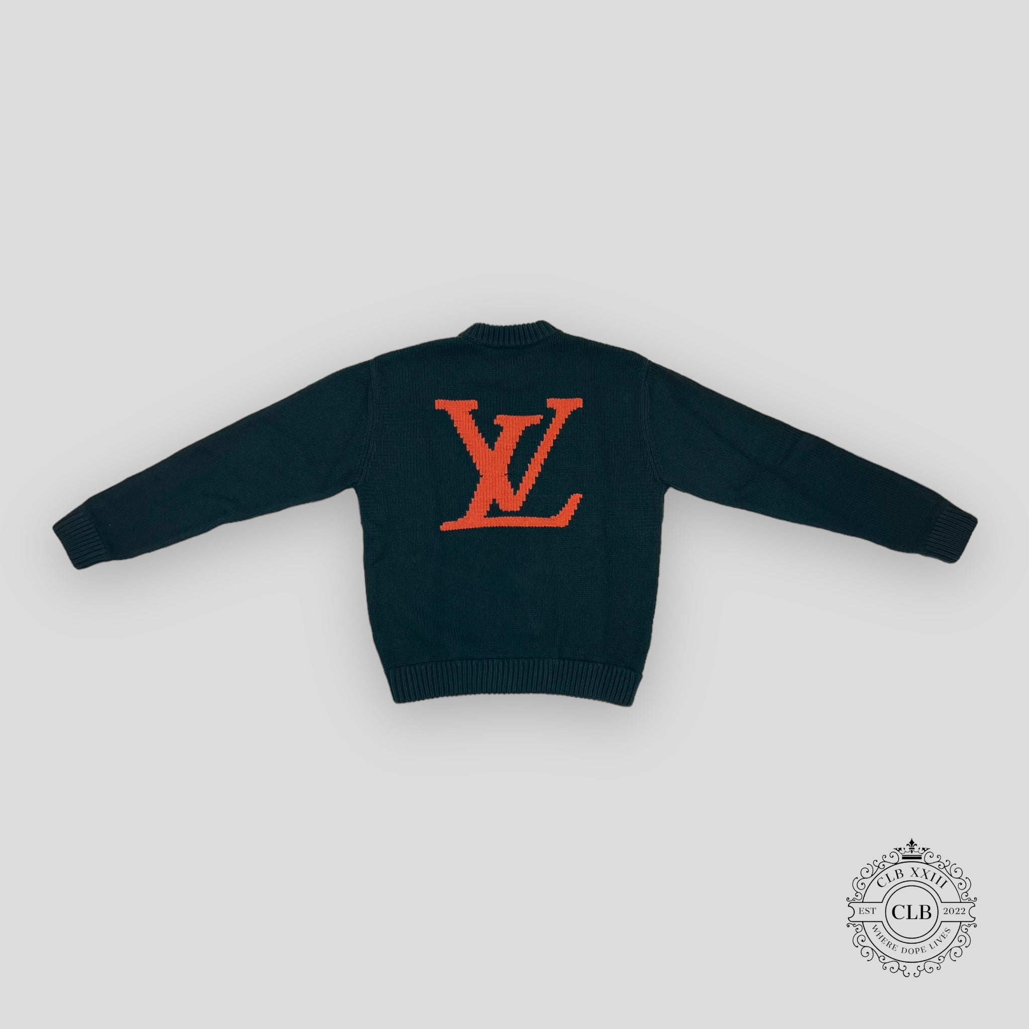 LOUIS VUITTON HANDKNIT CREWNECK SWEATER - GREEN