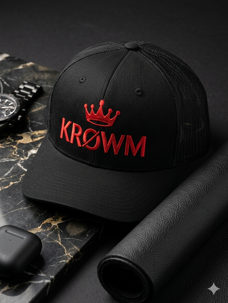 KRØWM Red Crown Trucker Hat